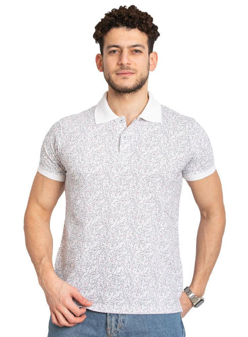 Dash - White Printed Polo - Khotwh
