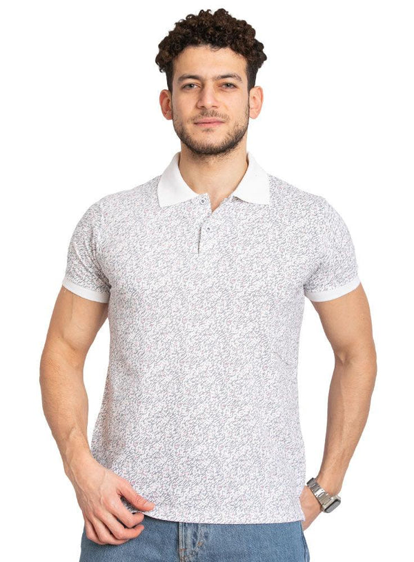 Dash - White Printed Polo - Khotwh