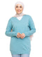 Deep Aqua V - Neck Knit Pullover - Khotwh