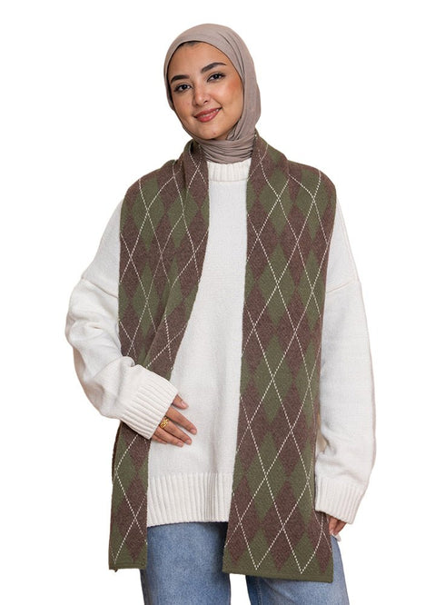 Design 1 Andy - Rhombus Scarf - Khotwh