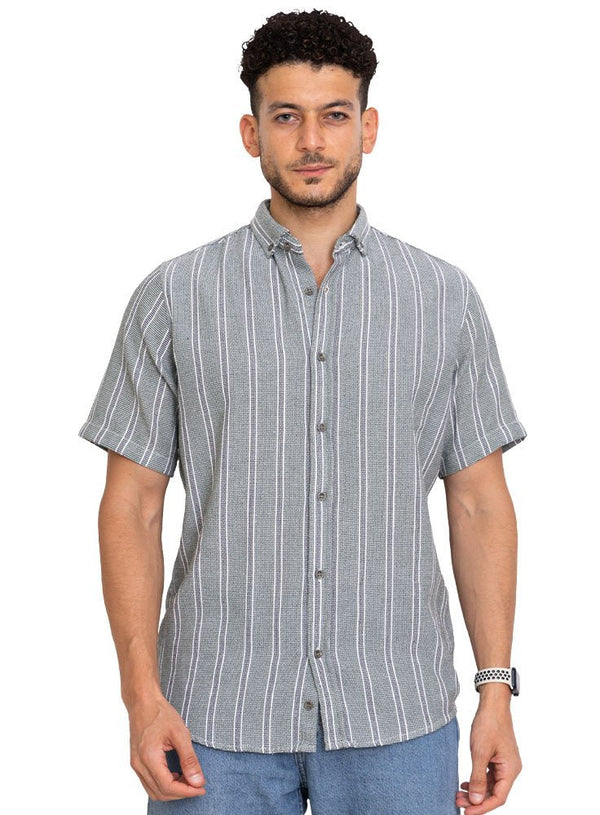 Design 1 - Aqua Foam Stripped Half - Shirt - Khotwh