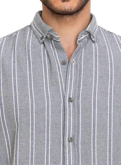 Design 1 - Aqua Foam Stripped Half - Shirt - Khotwh