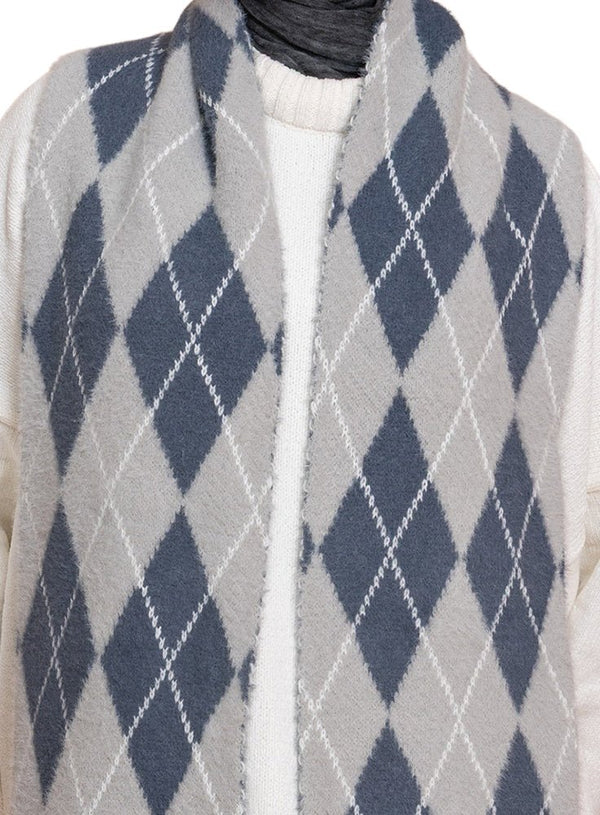 Design 1 Fluffy - Rhombus Scarf - Khotwh