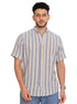 Design 1 - Forst Grey Stripped Half - Shirt - Khotwh