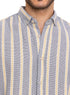 Design 1 - Forst Grey Stripped Half - Shirt - Khotwh
