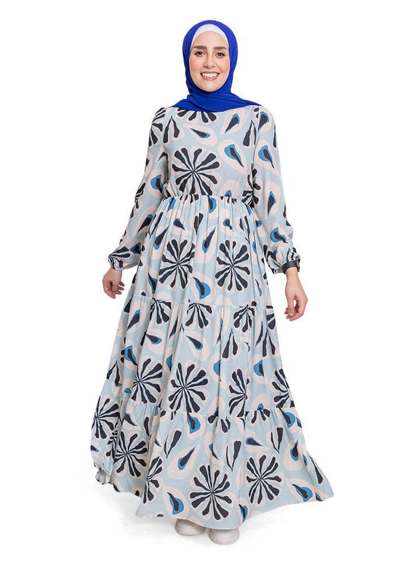 Design 1 Printed Tiered Dress - Khotwh