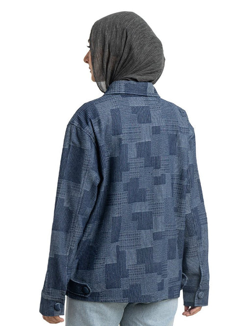 Design 1 RD - Jacquard Denim Jacket - Khotwh