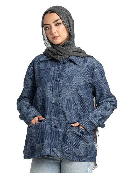 Design 1 RD - Jacquard Denim Jacket - Khotwh