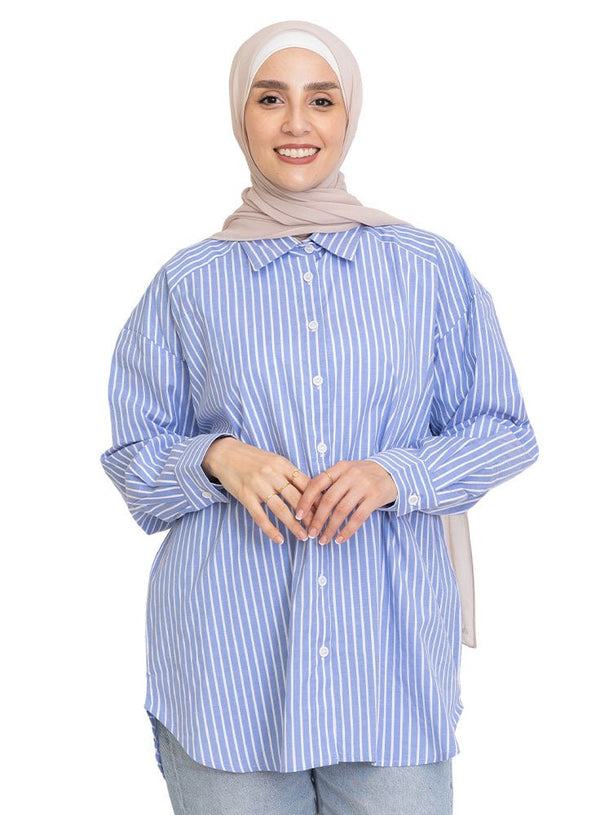 Design 1 RD - Striped Poplin Shirt - Khotwh