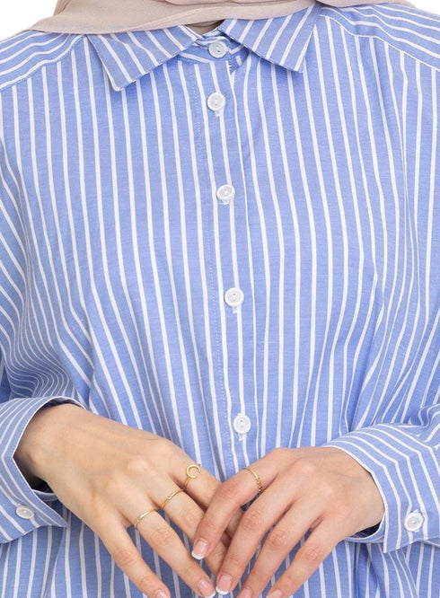 Design 1 RD - Striped Poplin Shirt - Khotwh