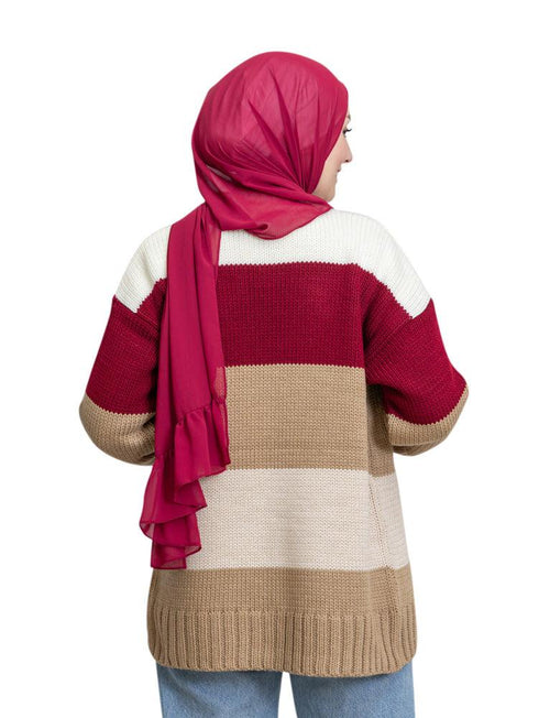 Design 1 Striped Cardigan - Khotwh