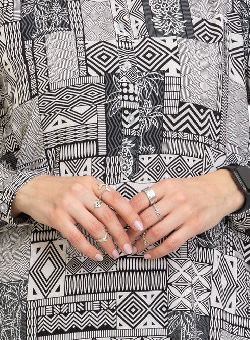 Design 10 Cloak Printed Blouse - Khotwh