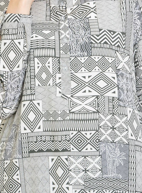 Design 11 Cloak Printed Blouse - Khotwh