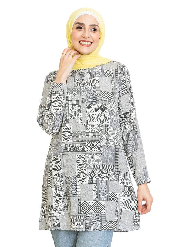 Design 11 Cloak Printed Blouse - Khotwh