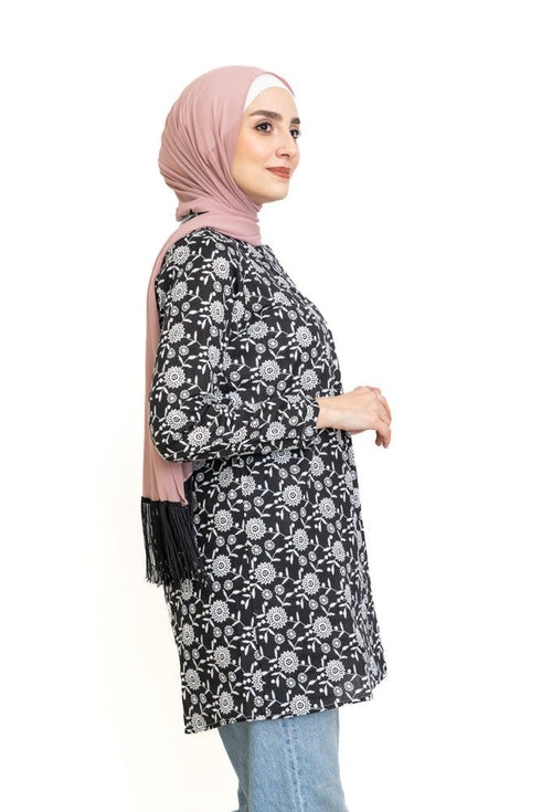 Design 15 Cloak Printed Blouse - Khotwh