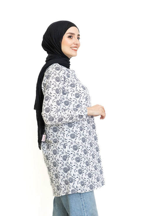 Design 16 Cloak Printed Blouse - Khotwh