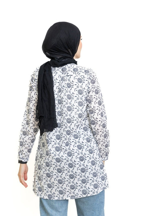 Design 16 Cloak Printed Blouse - Khotwh