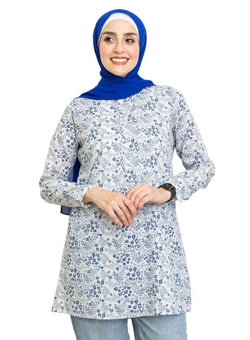 Design 18 Cloak Printed Blouse - Khotwh