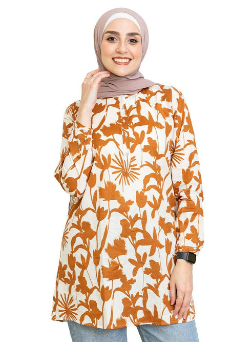 Design 19 Cloak Printed Blouse - Khotwh