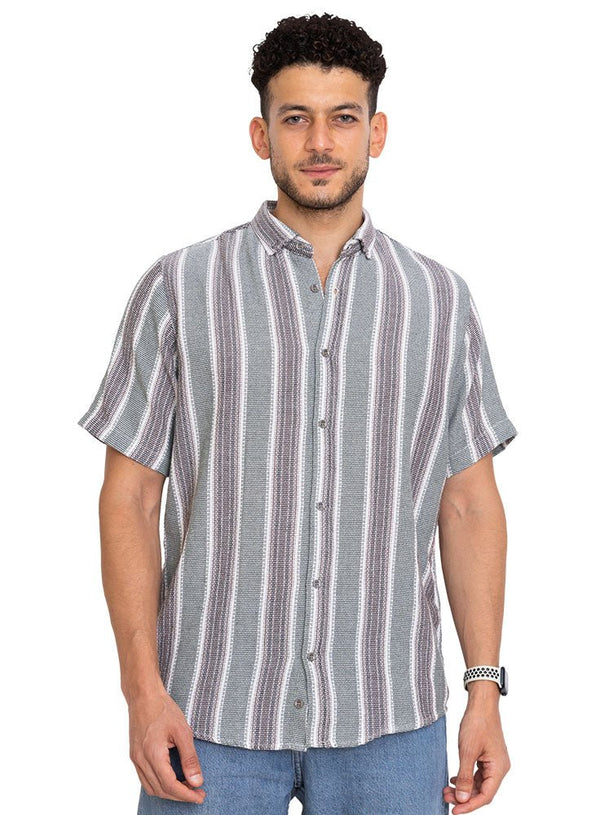 Design 2 - Aqua Foam Stripped Half - Shirt - Khotwh