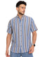 Design 2 - Navy Stripped Half - Shirt - Khotwh