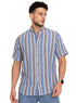 Design 2 - Navy Stripped Half - Shirt - Khotwh
