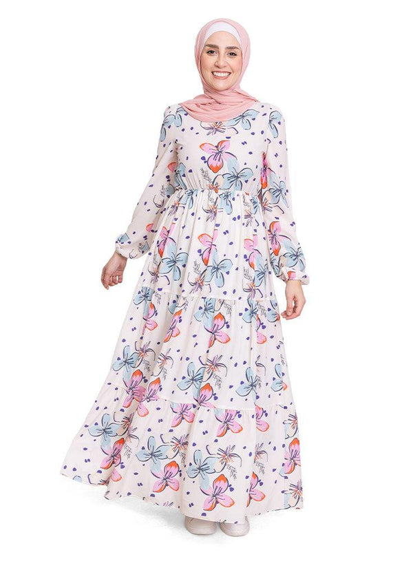 Design 2 Printed Tiered Dress - Khotwh