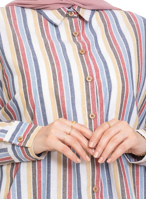 Design 2 - Racing Red Stripped Over - Size Shirt - Khotwh