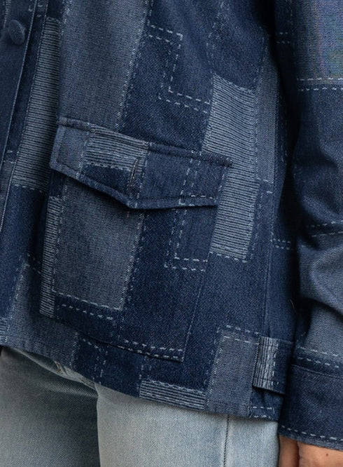Design 2 RD - Jacquard Denim Jacket - Khotwh