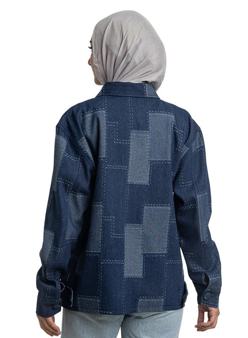 Design 2 RD - Jacquard Denim Jacket - Khotwh