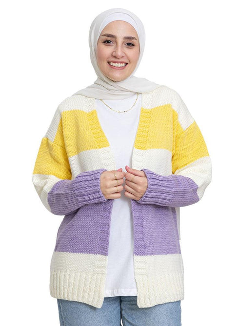 Design 2 Striped Cardigan - Khotwh