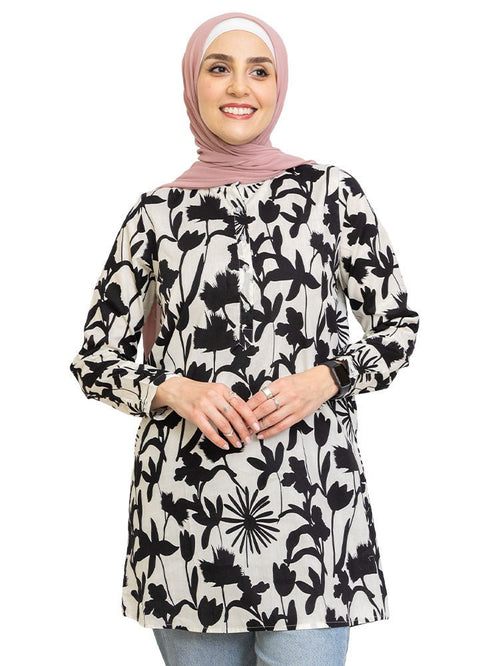 Design 20 Cloak Printed Blouse - Khotwh