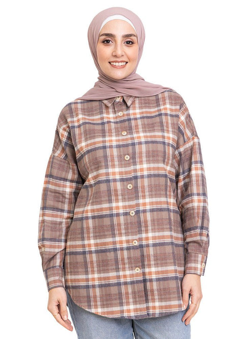 Design 22 Checkered O - V Shirt - Khotwh