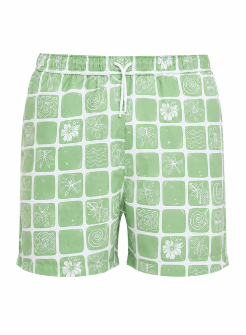 Design 22 Printed Beach Short - Khotwh