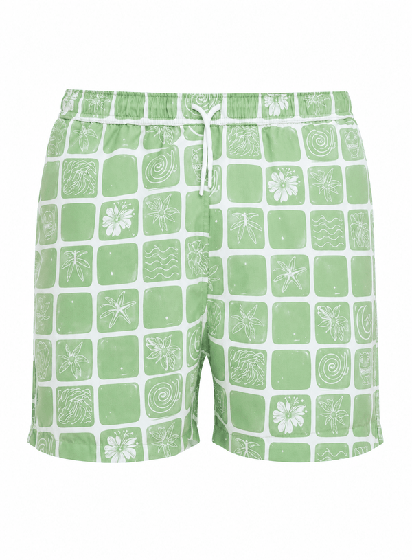 Design 22 Printed Beach Short - Khotwh