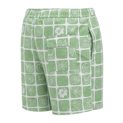 Design 22 Printed Beach Short - Khotwh