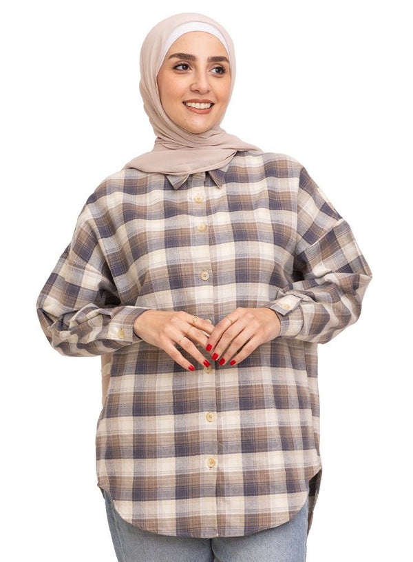 Design 23 Checkered O - V Shirt - Khotwh