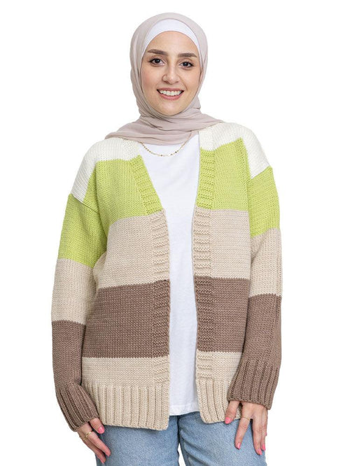 Design 3 Striped Cardigan - Khotwh