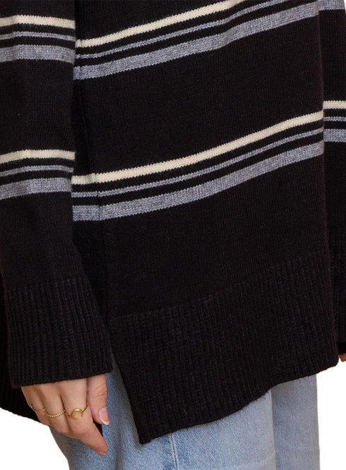 Design 3 Striped Knitted Polo Pullover - Khotwh