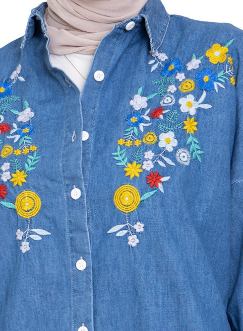 Design 4 - Cool Ice E - Over Size Denim Shirt - Khotwh