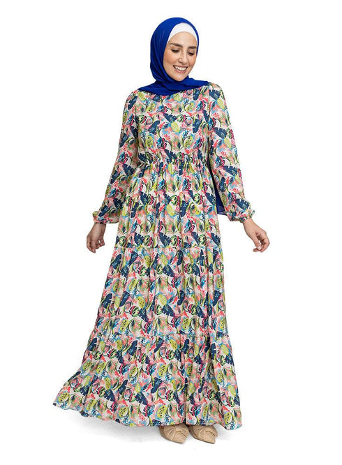 Design 4 Printed Tiered Dress - Khotwh