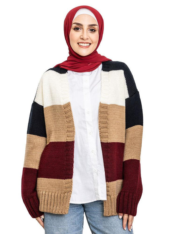 Design 4 Striped Cardigan - Khotwh