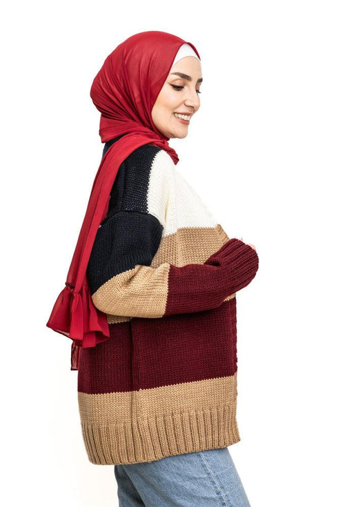 Design 4 Striped Cardigan - Khotwh