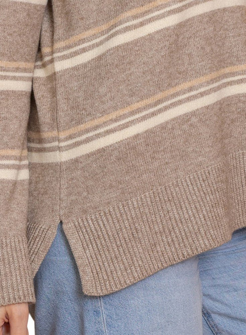 Design 4 Striped Knitted Polo Pullover - Khotwh