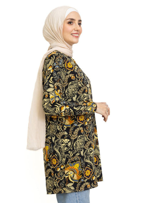Design 5 Cloak Printed Blouse - Khotwh