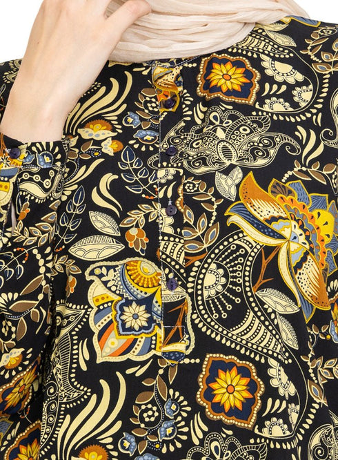 Design 5 Cloak Printed Blouse - Khotwh