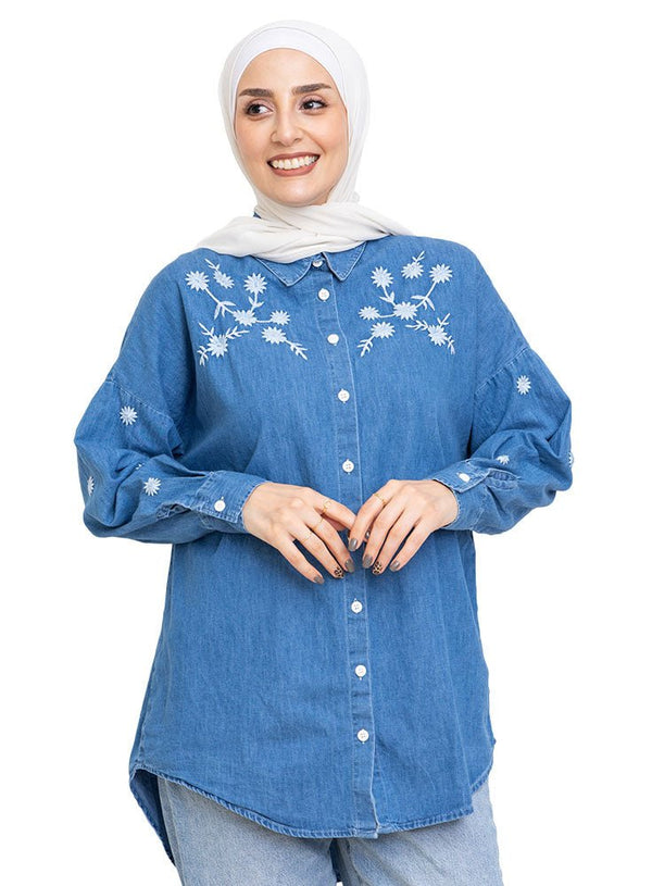 Design 5 - Cool Ice E - Over Size Denim Shirt - Khotwh