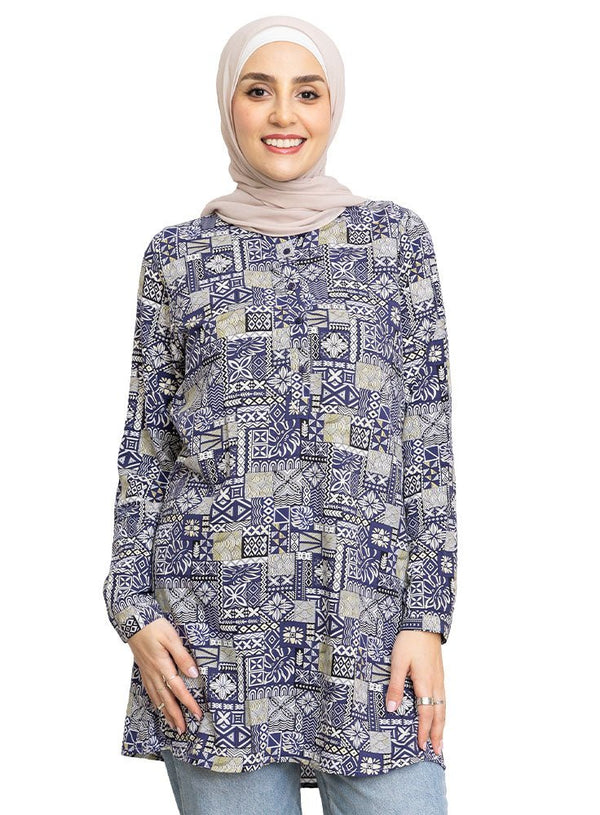 Design 8 Cloak Printed Blouse - Khotwh