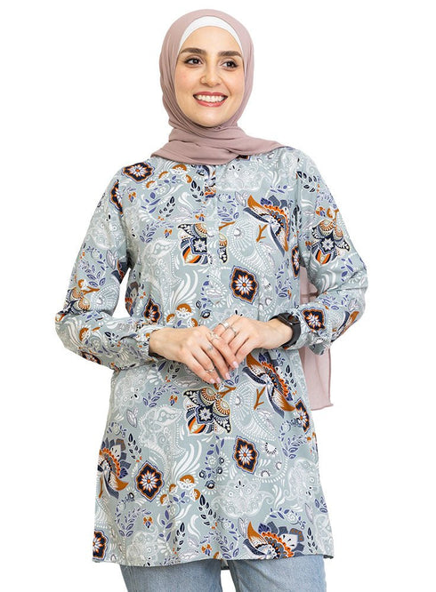 Design 9 Cloak Printed Blouse - Khotwh