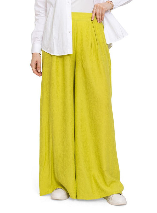 Design1 - Lime Punch Linen2 - Wide Leg - Khotwh